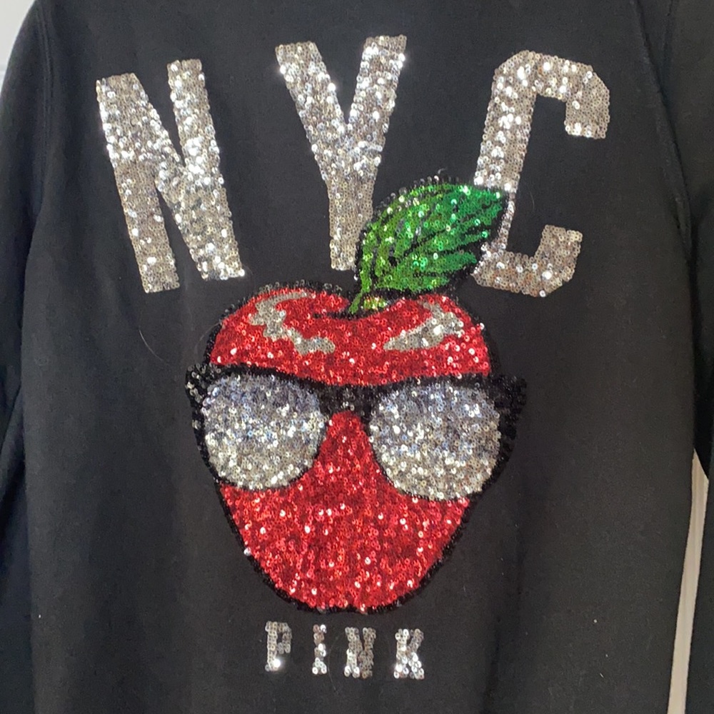Victoria’s Secret Pink NYC Black Zip Up Hoodie